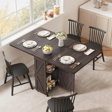 Versatile Folding Kitchen & Dining Table with Wheels - InspiredGrabs.com